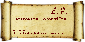 Laczkovits Honoráta névjegykártya